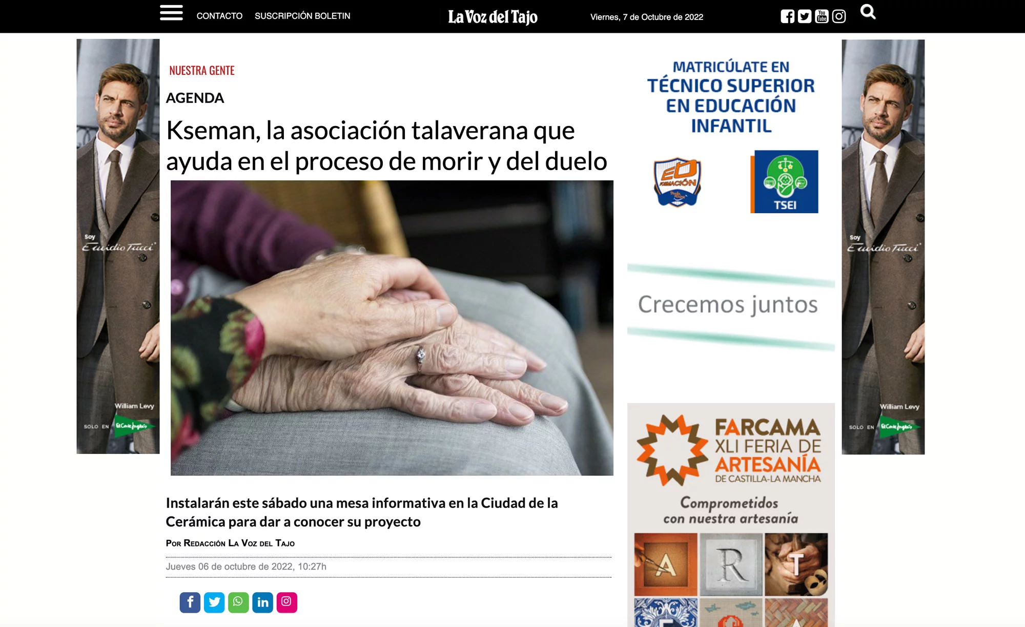 Artículo sobre KSEMAN en La Voz del Tajo