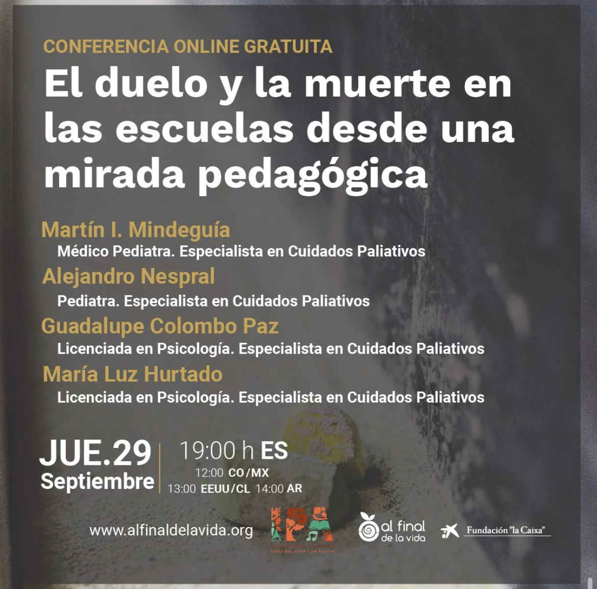 Conferencia Online: El duelo y la muerte en las escuelas desde una mirada pedagógica